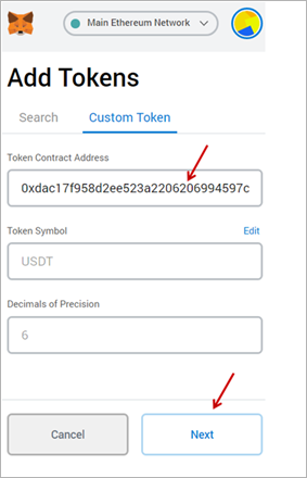 add usdt to metamask05