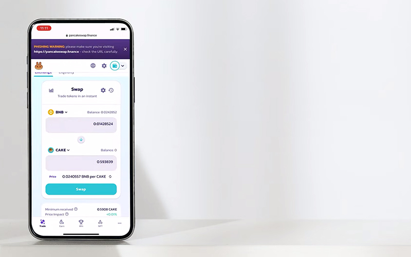 انتخاب گزینه swap