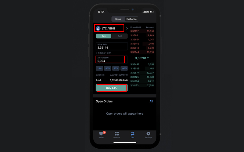 exchange از طریق تراست ولت
