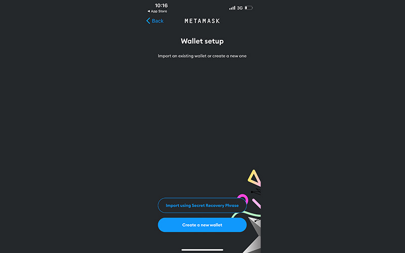 گزینه Create a new wallet را انتخاب کنید.