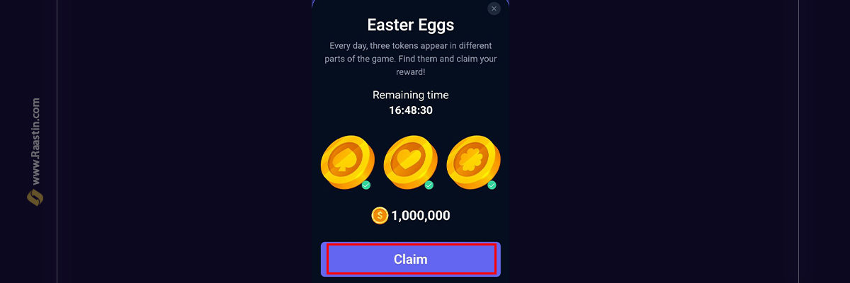 سکه های راکی ربیت easter eggs