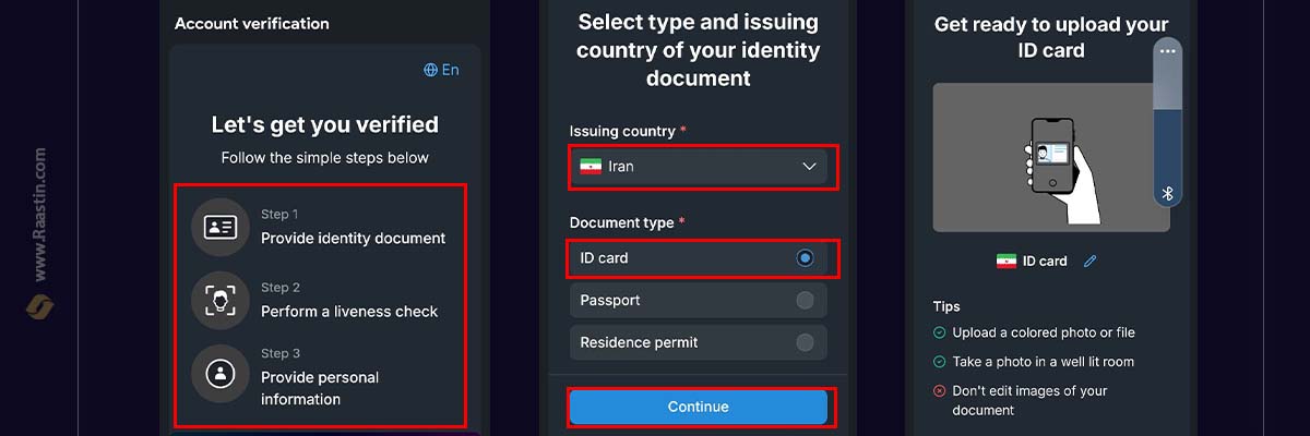 مدارک احراز هویت فرگمنت تلگرام برای ایرانی ها