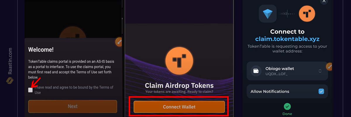 برداشت نات پیکسل با توکن تیبل، برداشت ایردراپ نات پیکسل، کیف پول نات پیکسل