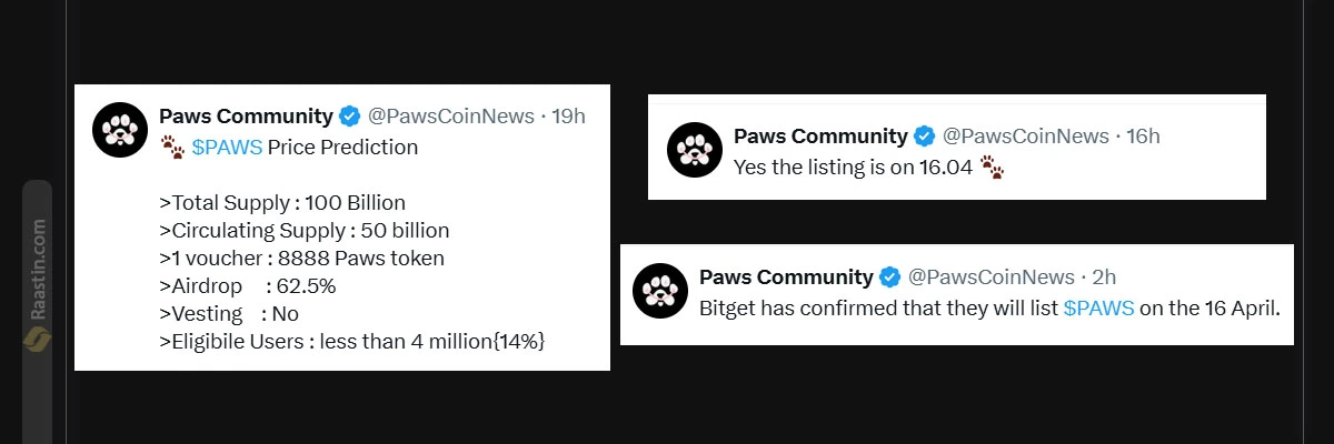لیست پاوز، تاریخ لیست پاوز، لیست paws