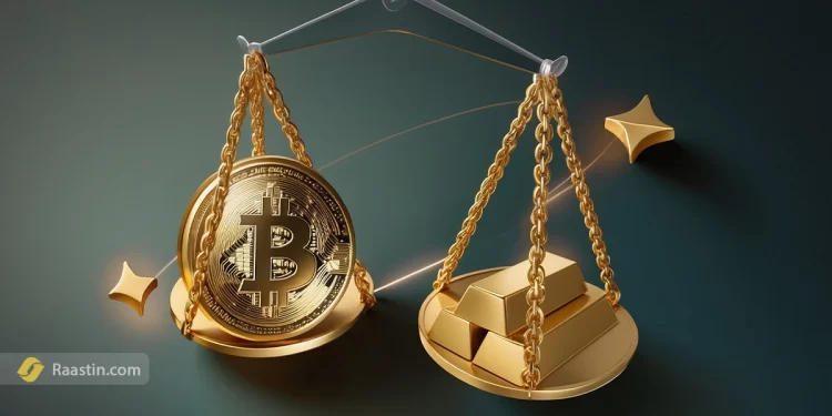 رکورد قیمت طلا، طلا یا بیت کوین، تاثیر قیمت طلا روی بیتکوین، رابطه قیمت طلا و بیت کوین، طلا بخریم یا بیت کوین، مقایسه سود طلا و بیت کوین