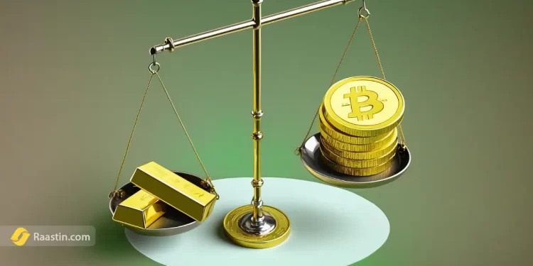 سقوط طلا جهانی، اخبار بیت کوین امروز، رابطه قیمت طلا و بیت کوین، تاثیر ریزش طلا جهانی روی بیت کوین