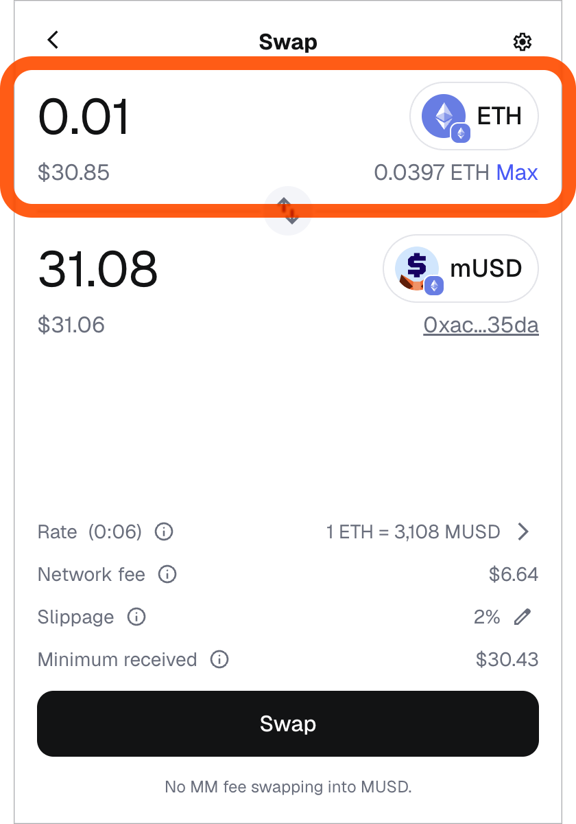 اموزش تصویری تبدیل بیت کوین در متامسک