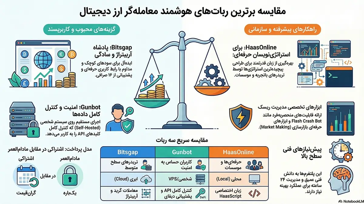 مقایسه ربات های ترید ارز دیجیتال، مقایسه ربات های هوش مصنوعی، ربات های هوش مصنوعی ترید ارز دیجیتال