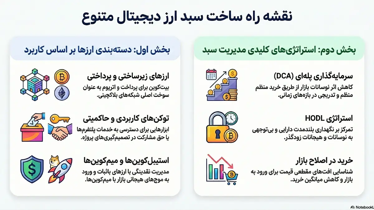 انواع ارزهای دیجیتال برای پرتفوی رمزارزی